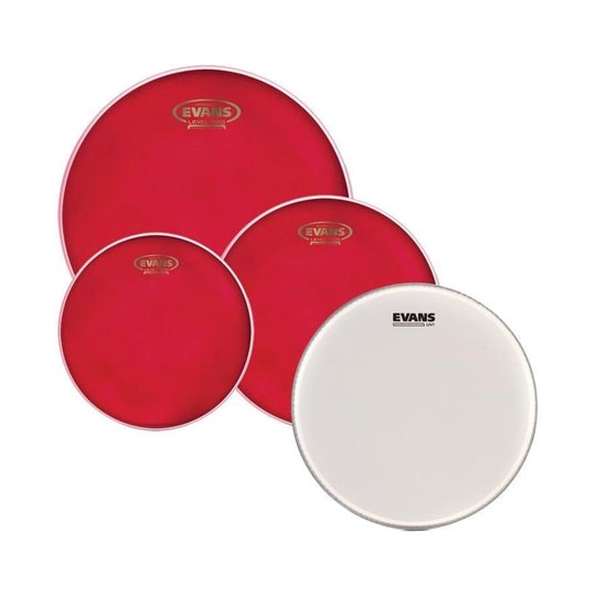 Evans Hydraulic Red Drum Heads with UV1 Snare Head (EPP-HRUV1-S)