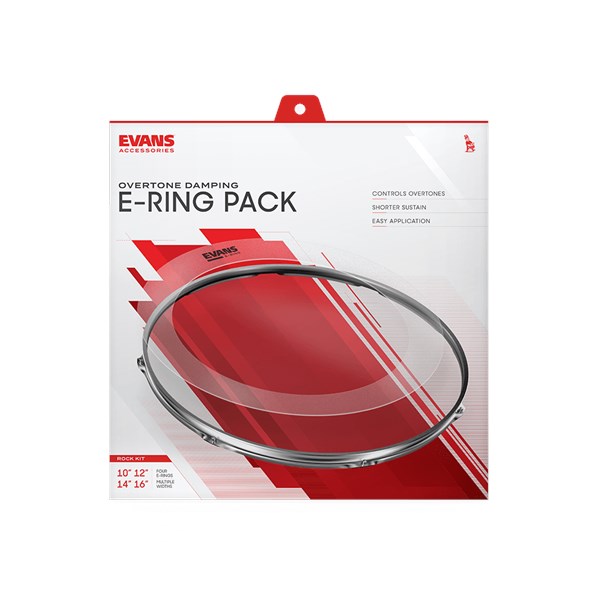 Evans E-Ring Rock Pack (10, 12 and 16 inch) with 14-inch Snare E-Ring (ER-ROCK)