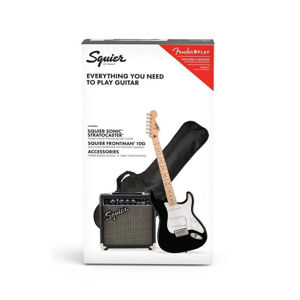 Squier by Fender Sonic Stratocaster Pack - Black (0371720606) - JB