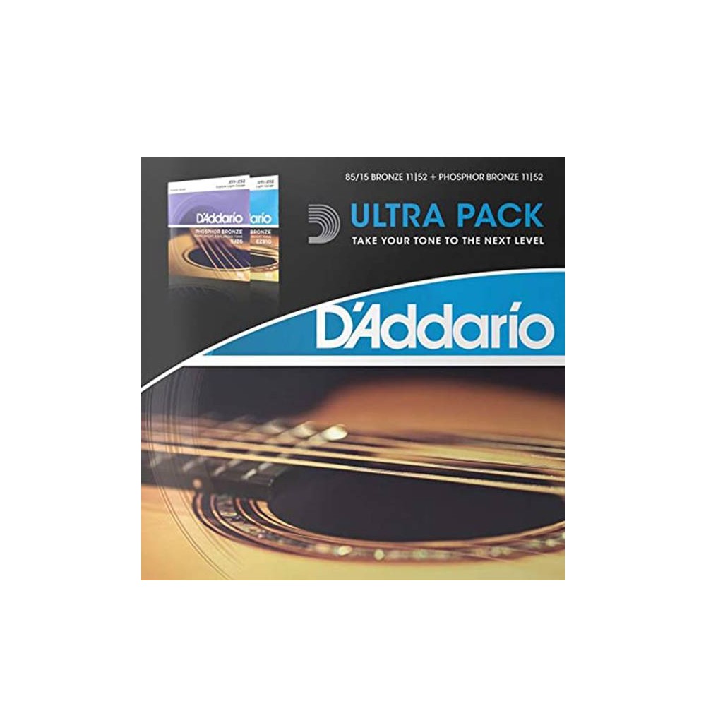 D'Addario EZ910 / EJ26 Ultra Pack Acoustic Guitar Strings JB Music