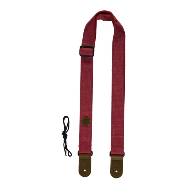 Kala Sonoma Coast Deluxe Cloth Ukelele Strap - Russian River Red (K-DSTP-RD)