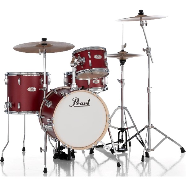 Pearl MT564/C Midtown 4-PC Compact Drum Set #747 Matte Red (Cymbals not Included)
