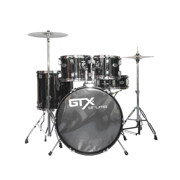 GTX JB2211B 5 Pieces Drumset  with Hardware and Cymbals Black