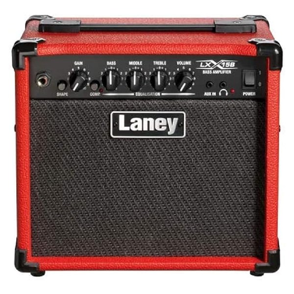 Laney LX15B-Red 15W 2X5 Bass Guitar Amplifier (Red)