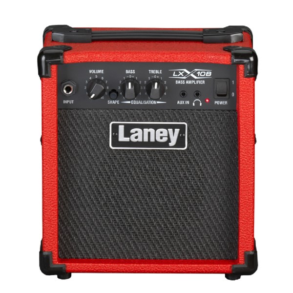 Laney LX10B-Red 10 Watt Bass Guitar Combo Amplifier (Red)