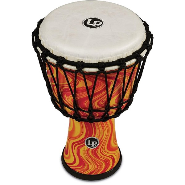 LP LP2010-OM LP World Collection 10-Inch Rope Tuned Circle Djembe With Perfect-Pitch Head (Orange Marble)