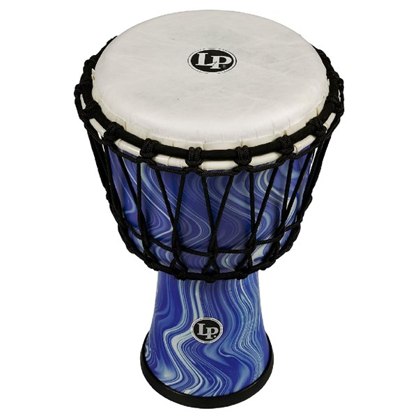 LP LP1607BM LP World Collection 7-Inch Rope Tuned Circle Djembe With Perfect-Pitch Head (Blue Marble)