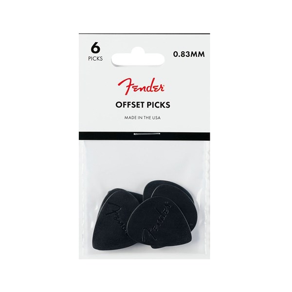 Fender Offset Guitar Picks - Black (6-pack)