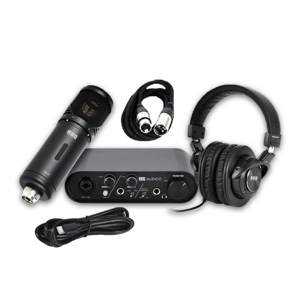 ROQ Audio AUQ 22 Pro Audio Interface Studio Bundle
