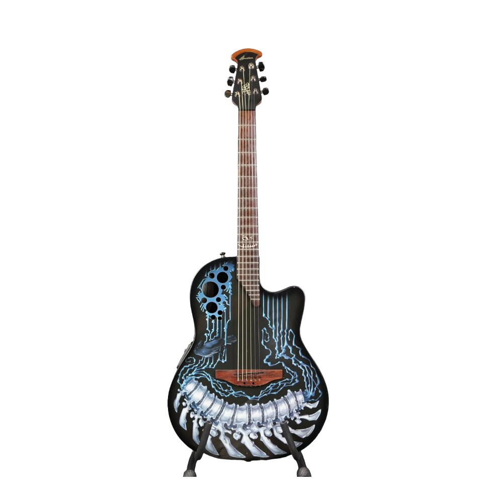 Ovation DJA 34 Limited Edition DJ Ashba Chrome Bone Electric
