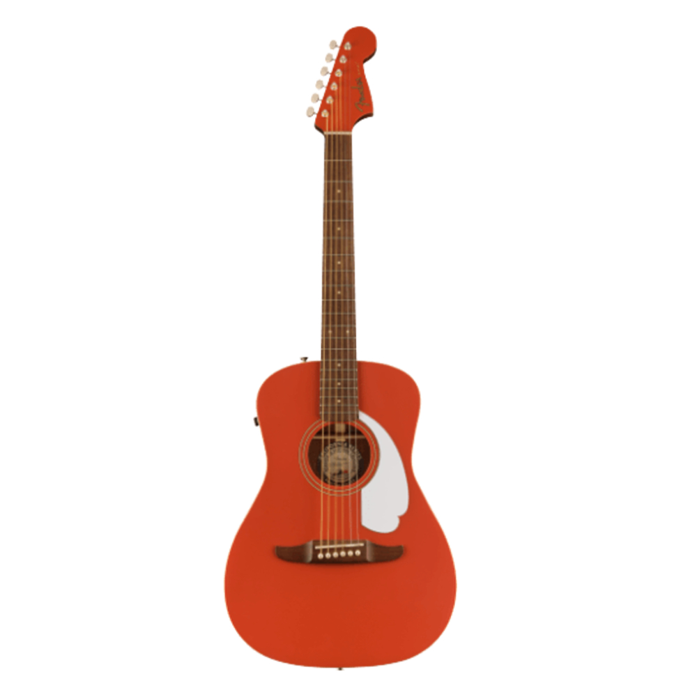 Fender Malibu Player Acoustic Guitar - Walnut Fingerboard / White Pickguard / Fiesta Red (970722540)