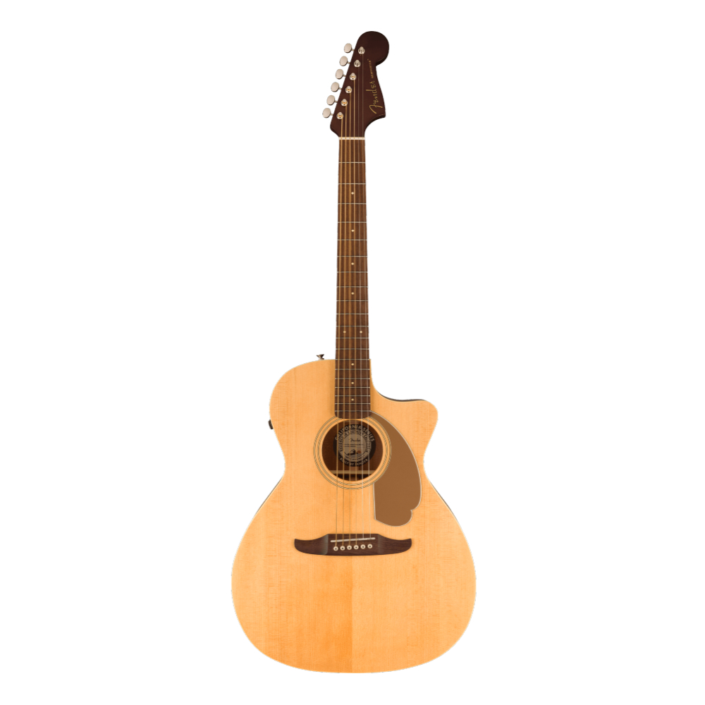 Fender Newporter Player Acoustic Guitar - Walnut Fingerboard / Gold Pickguard / Natural (970743521)