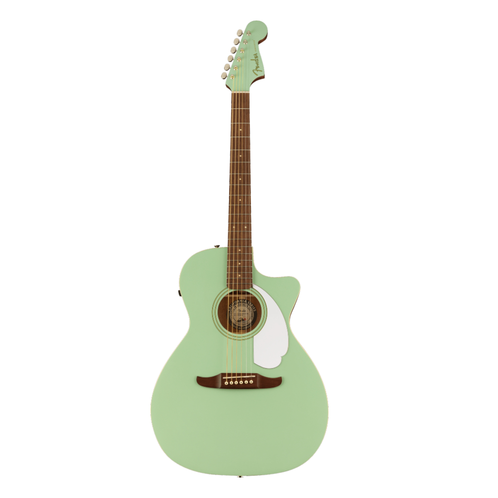 Fender Newporter Player Acoustic Guitar - Walnut Fingerboard / White Pickguard / Surf Green (970743557)