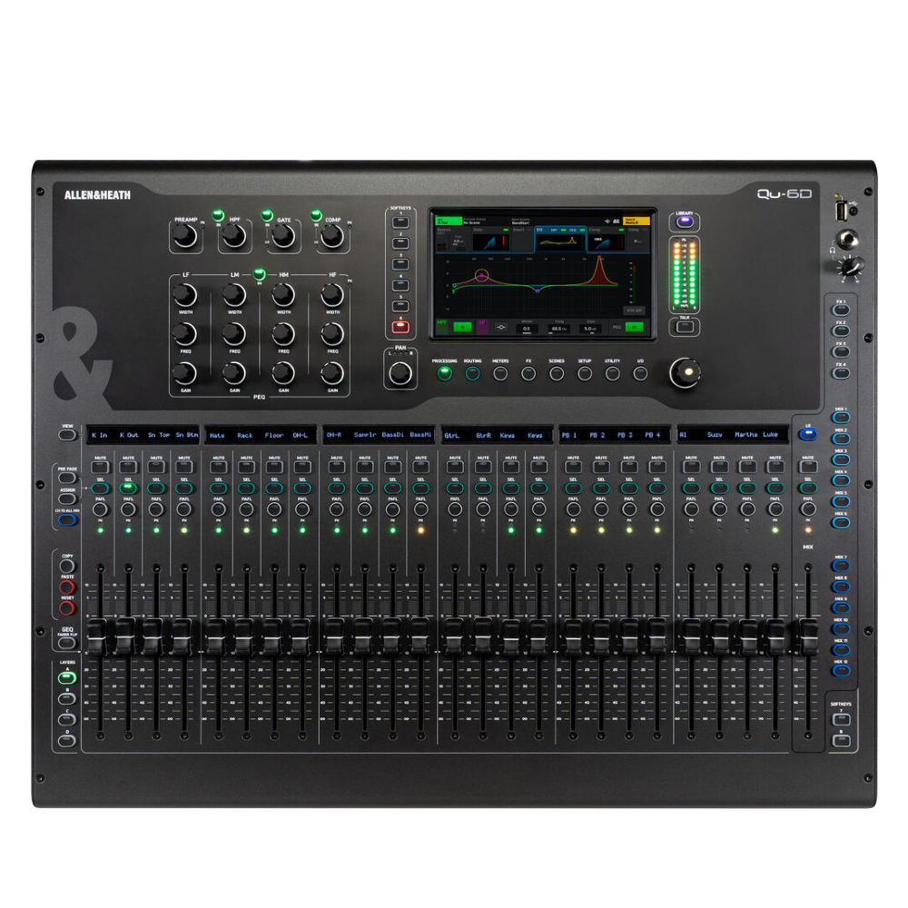 Allen & Heath Qu-6D 38-in/24-out Compact Digital Mixer with Dante
