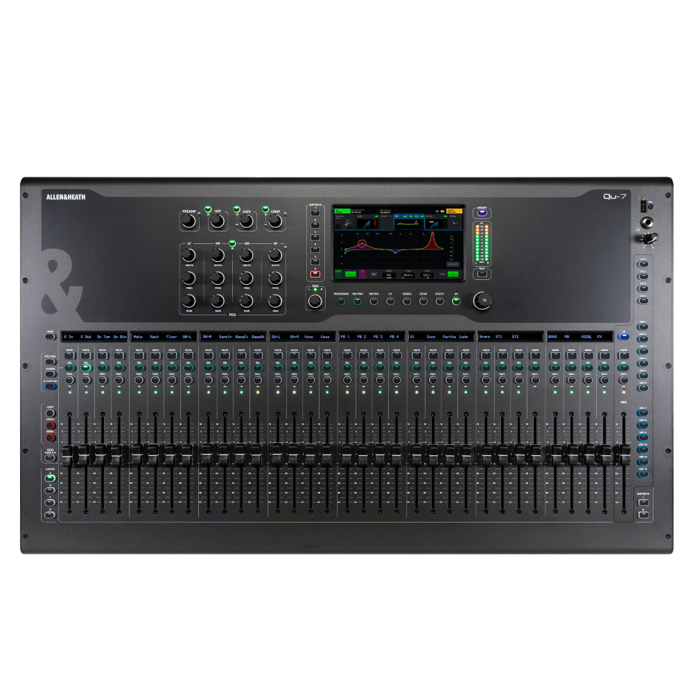 Allen & Heath Qu-7D 38-in / 24-out Compact Digital Mixer with Dante