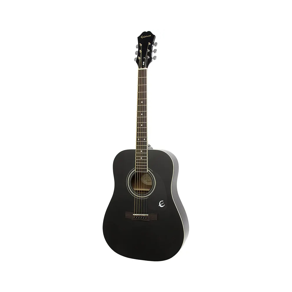 Epiphone DR-100 Dreadnought Acoustic Guitar – Ebony (EA10EBCH1)