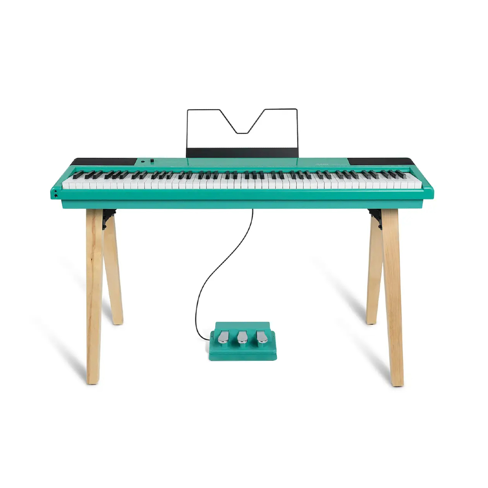 Alesis RECITALHOME 88-Key Contemporary Digital Piano w/Wood Stand (Turquoise)