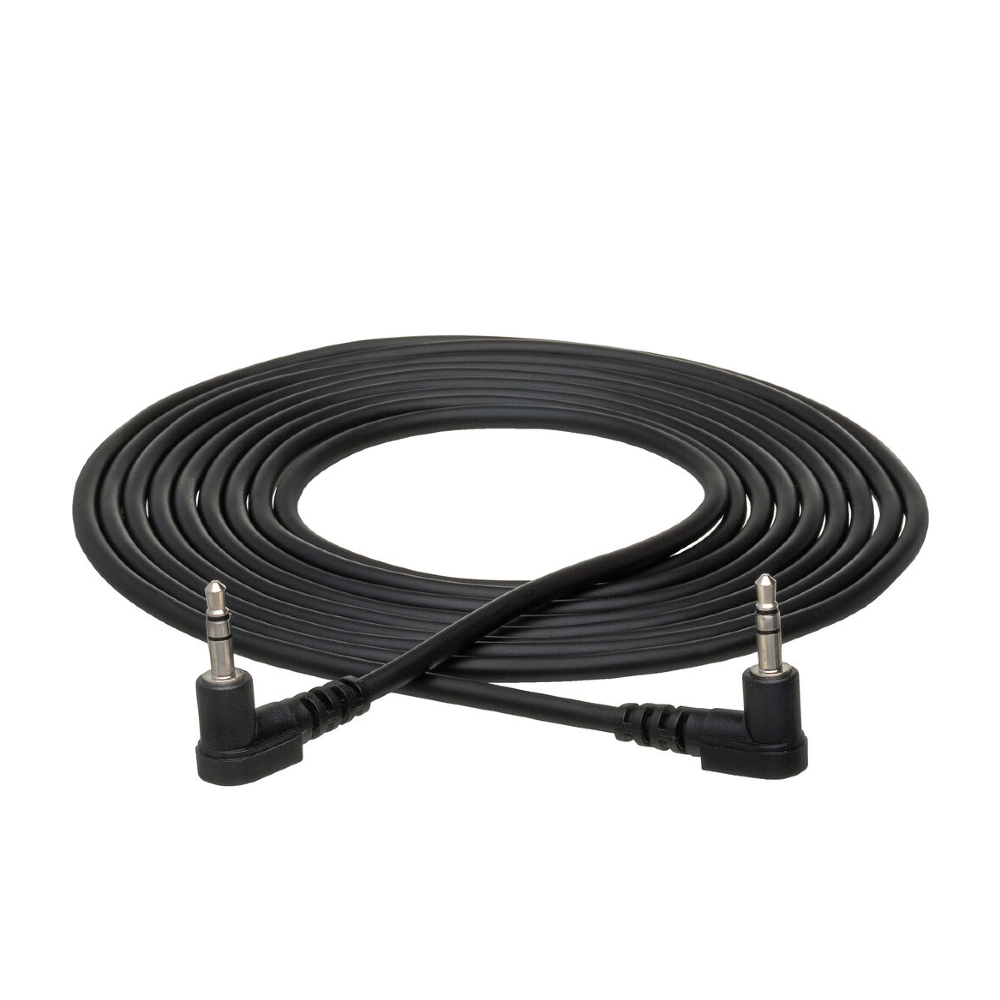 Hosa CMM-105RR Stereo Interconnect Cable Right-angle 3.5mm TRS Male to Right-angle 3.5mm TRS Male 5ft