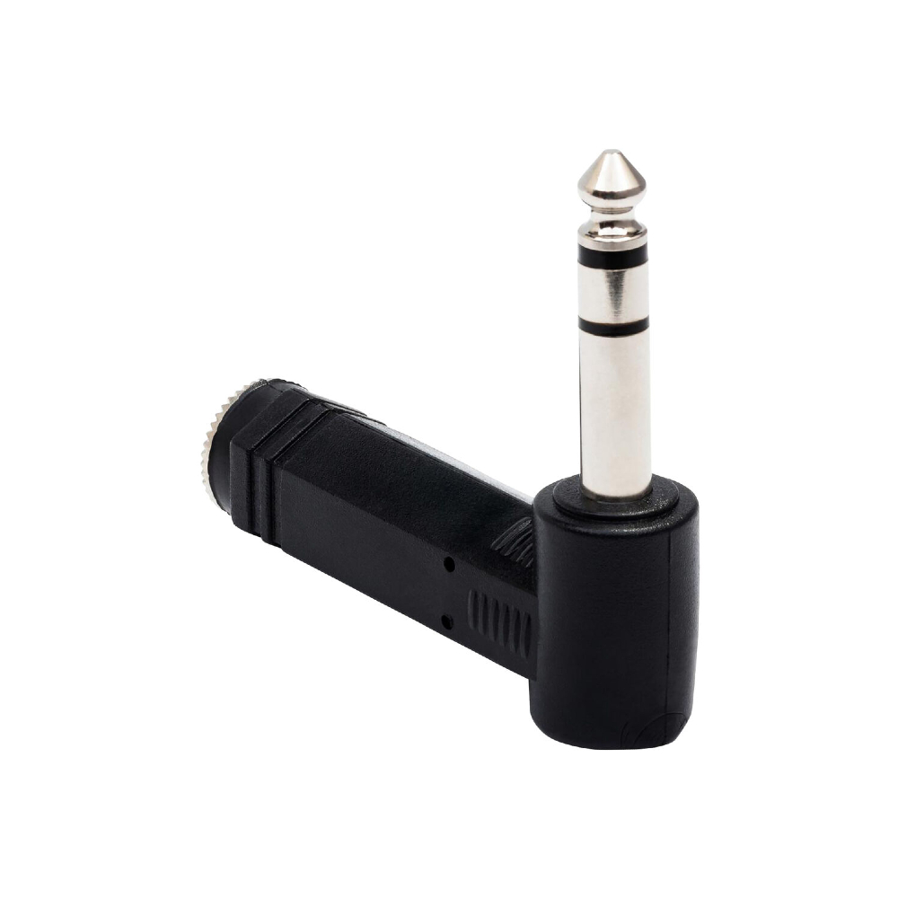 Hosa GPP-273 1/4 inch TRS Female to 1/4 inch TRS Male Right Angle Adapter