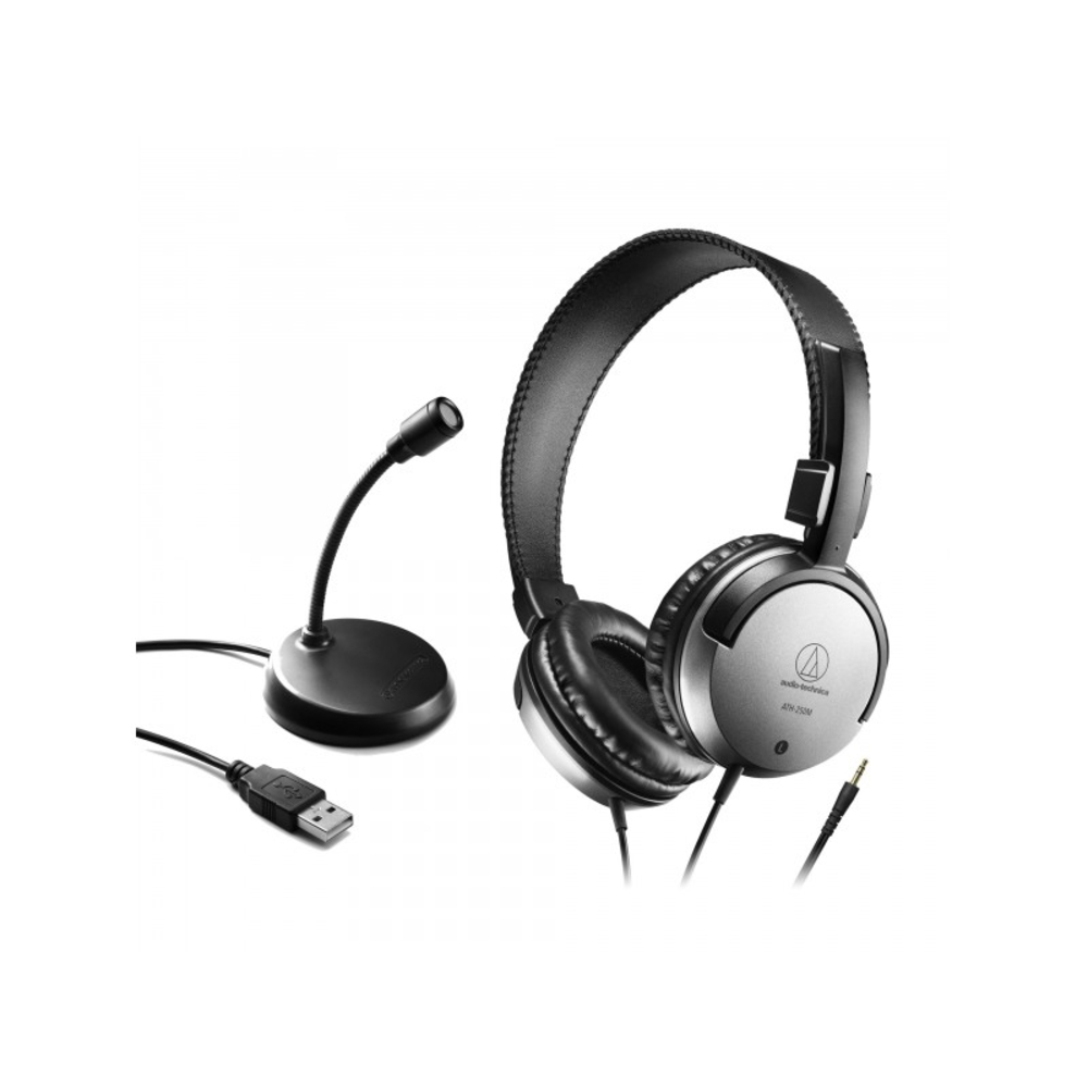Audio-Technica ATGM1-USB Pack - ATGM1-USB (Microphone) + Ath-250m (Headphone)