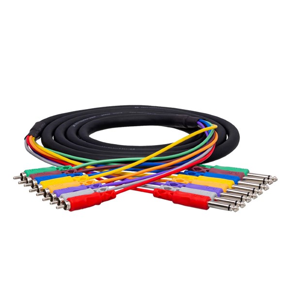 Hosa CPR-802 Unbalanced Snake 1/4″ TS to RCA – 2m