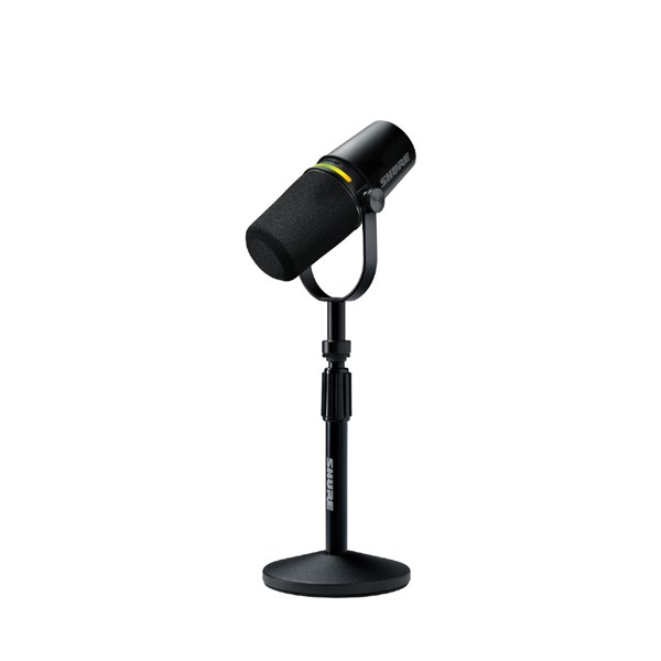 Shure MV7+-K Podcast XLR/USB Microphone Bundle with Gator Desktop Stand (Black)