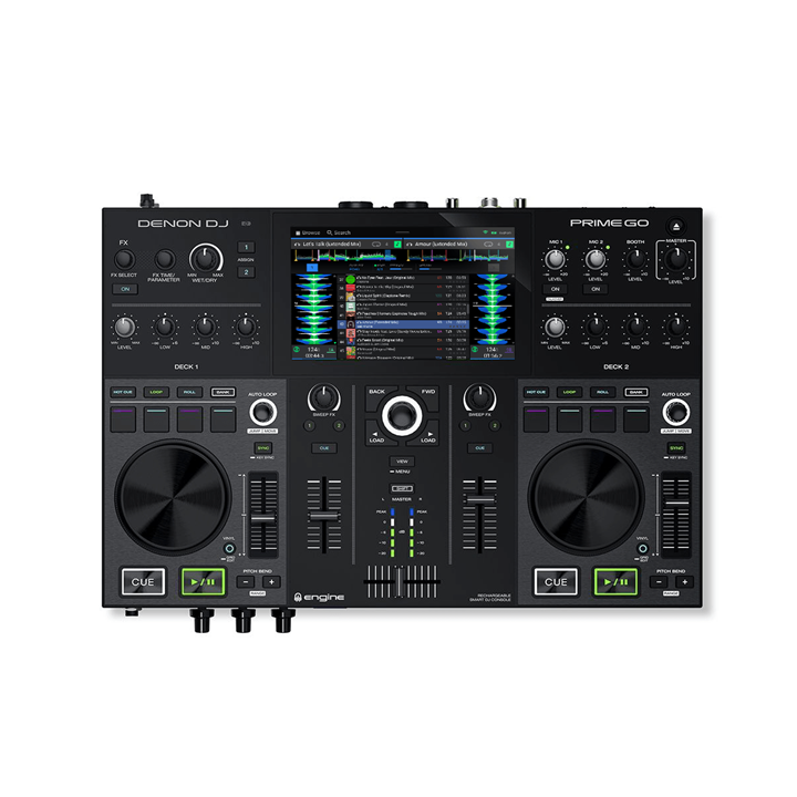 Denon DJ 2-Deck Rechargeable Smart DJ Console with 7-inch Touchscreen