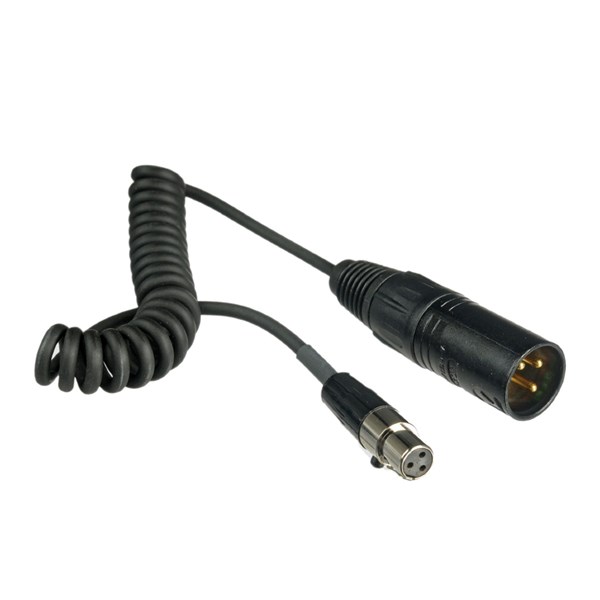Shure WA451 Coiled TA3F to XLRM Audio Cable (1 foot)