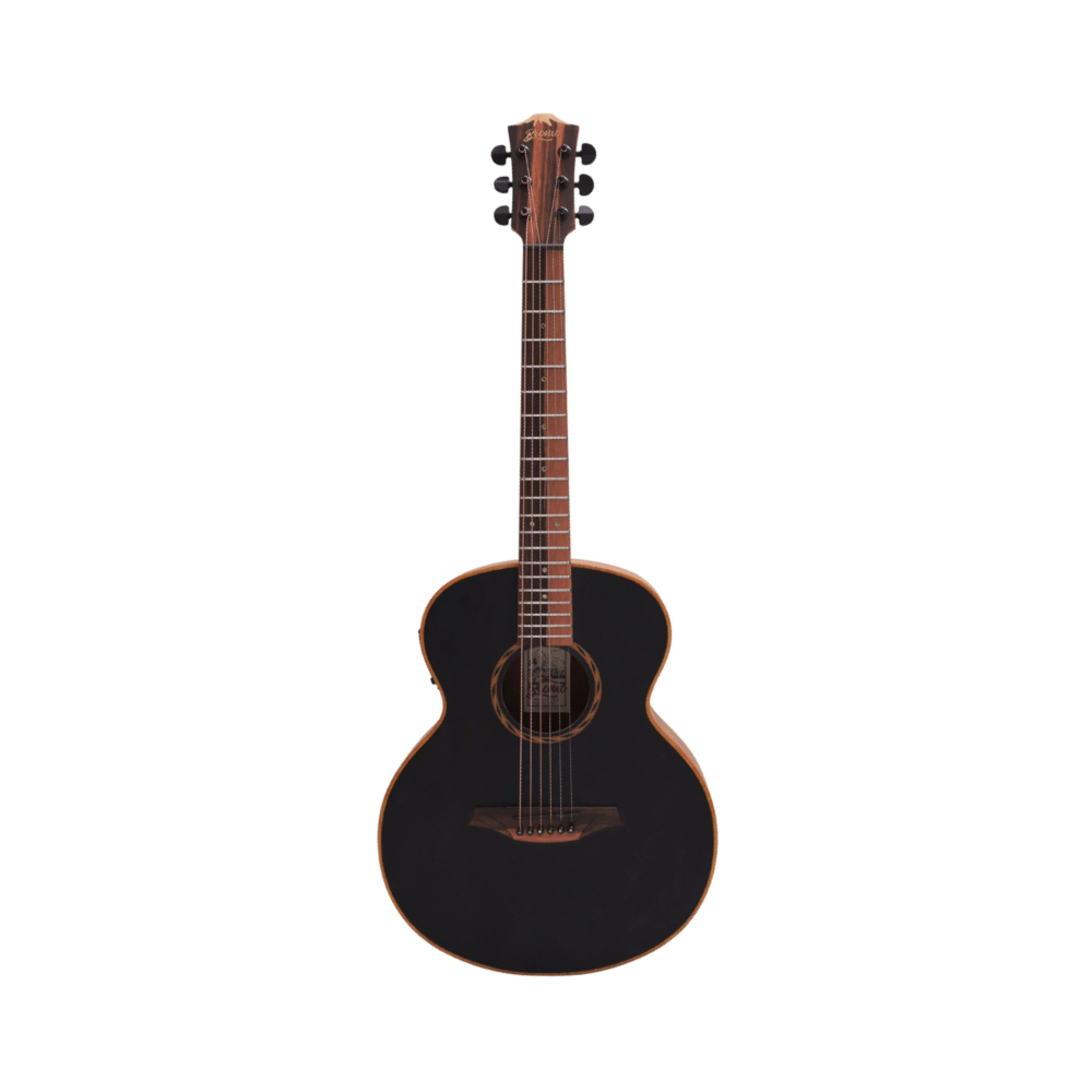 Bromo BAT8ME Solid Top Acoustic Guitar (Black)