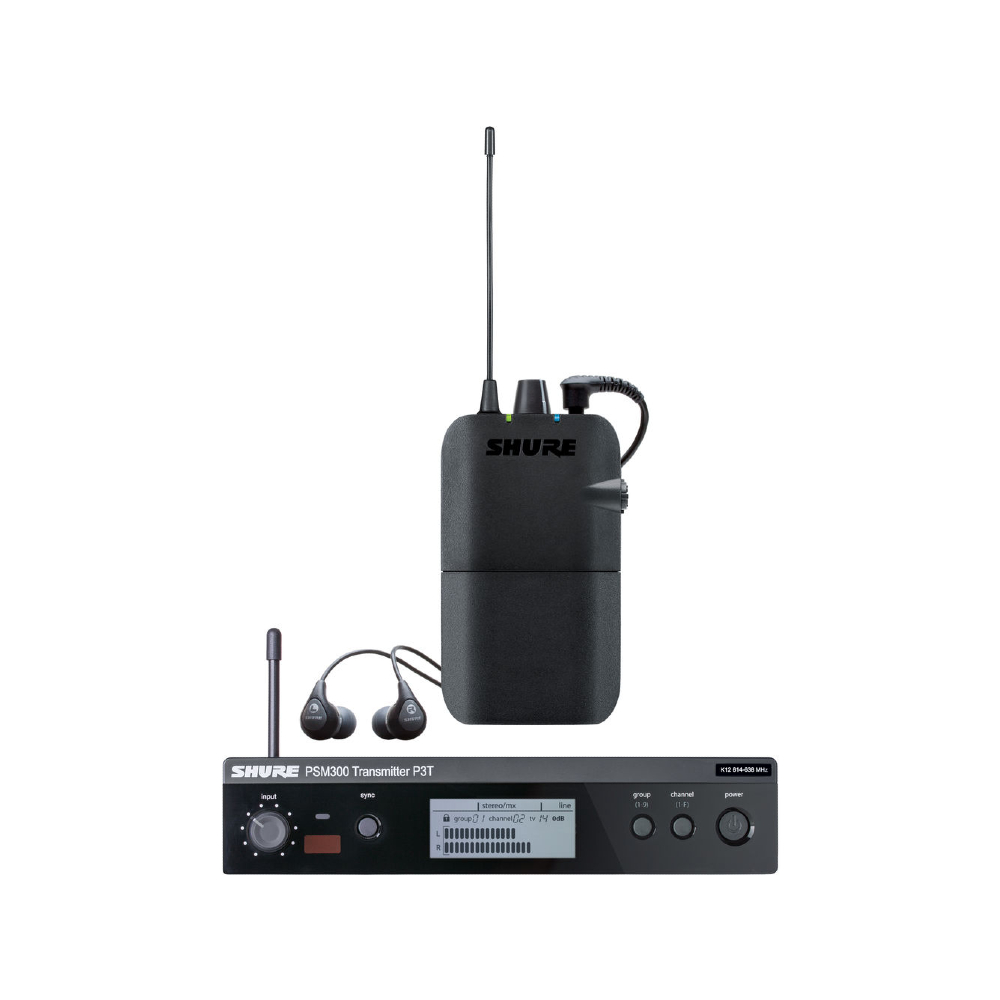 Shure PSM300 P3TR112GR Wireless In-ear Monitor System (P3TER112GR-K3E)