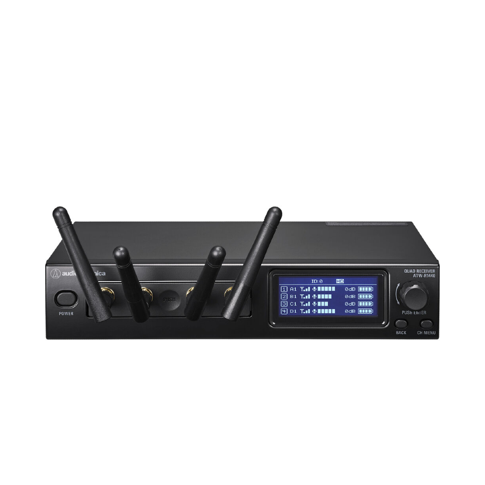 Audio-Technica ATW-R1440W System 20 PRO 4-Channel Digital Wireless Microphone Receiver (2.4 GHz)