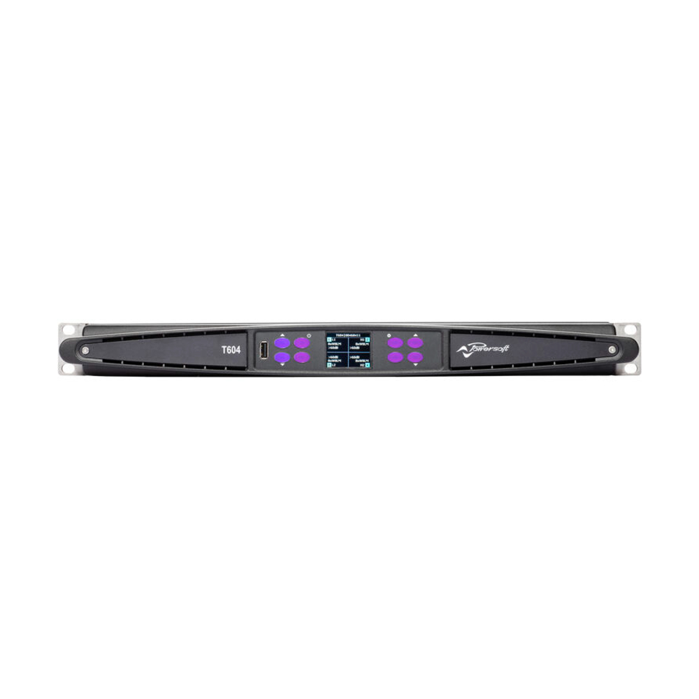 Powersoft T604 4-Channel 6000W High-Performance Touring Amplifier with DSP and Dante