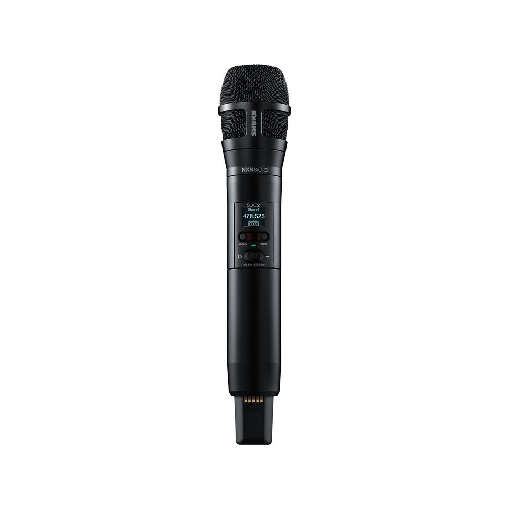 Shure SLXD2/N8CB Digital Wireless Handheld Microphone Transmitter with Nexadyne 8/C Cardioid Capsule (H57: 520-564mhz)