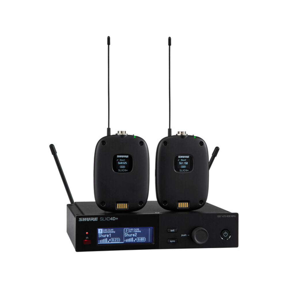 Shure SLXD14D+ Dual Wireless Bodypack System (L57: 650-694MHz)