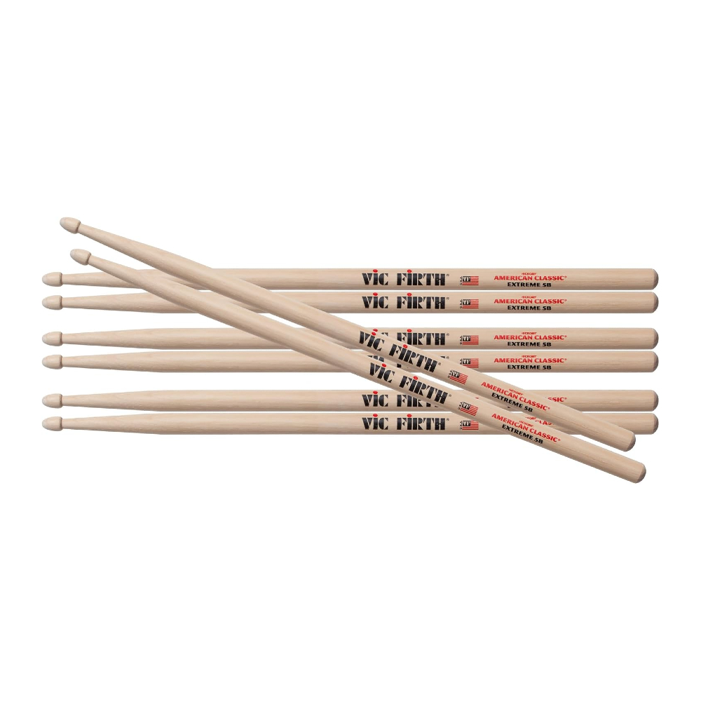 Vic Firth PX5B.3-X5B.1 American Classic Extreme Drumsticks (4 Pack)