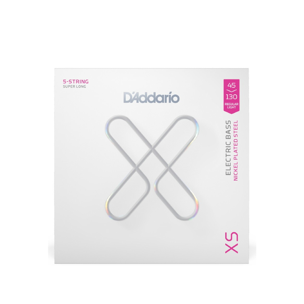 D'Addario XSB45130SL XS Nickel 5-string Electric Bass Guitar Strings (.045-.130 Regular Light)