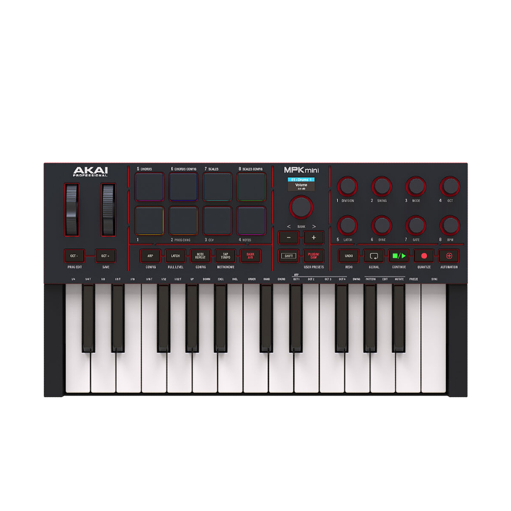 Akai Professional MPK Mini IV MIDI Keyboard Controller - Black